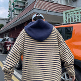 Men's Daily Casual Simple Personality Striped Knitwear Sweater - WOMONA.COM