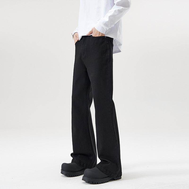 Men's Black Stone-Washed Skinny Jeans