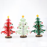 Wooden Christmas Tree Ornaments Scene Layout - WOMONA.COM