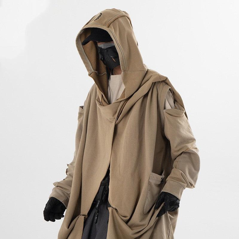 Men's Loose Casual Hooded Work Clothes Top - WOMONA.COM