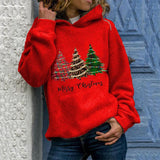 Christmas tree hooded sweater large size loose top - WOMONA.COM