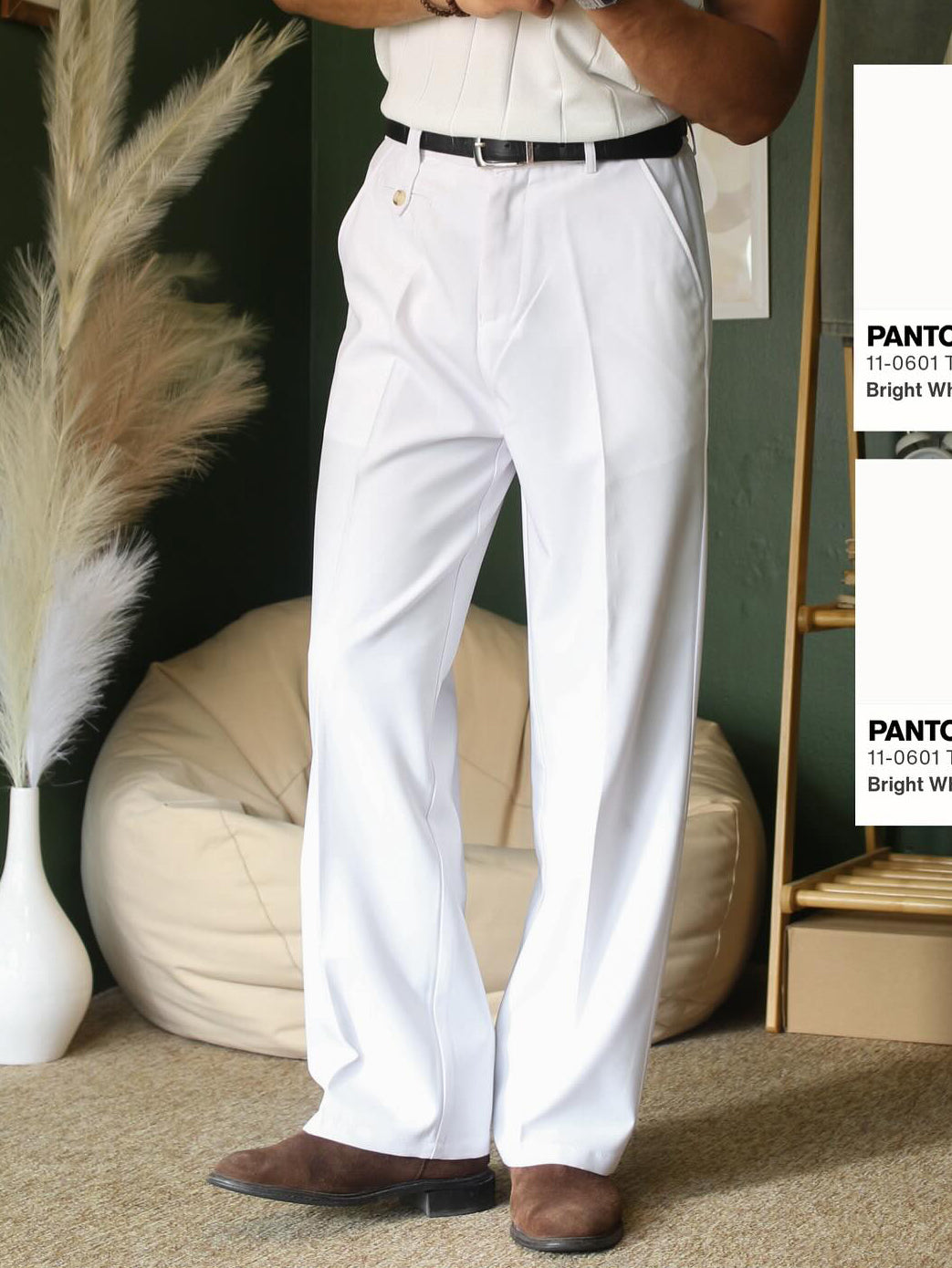 High-Waisted Full-Length Tailored Pants – product image 1