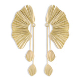 Scallop Leaf Earrings - WOMONA.COM