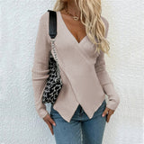 Irregular Cross Sweater Women's Top - WOMONA.COM