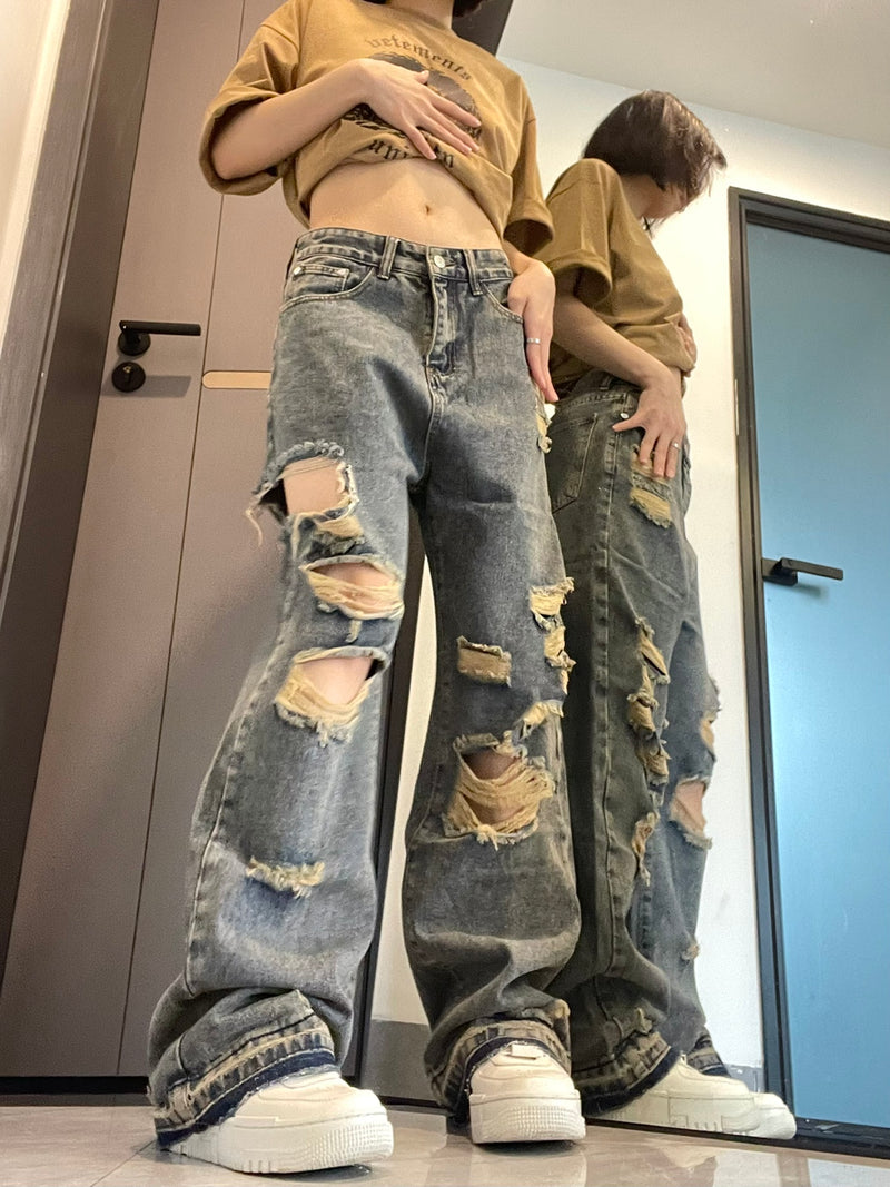 Hiphop Ripped Jeans For Women - WOMONA.COM