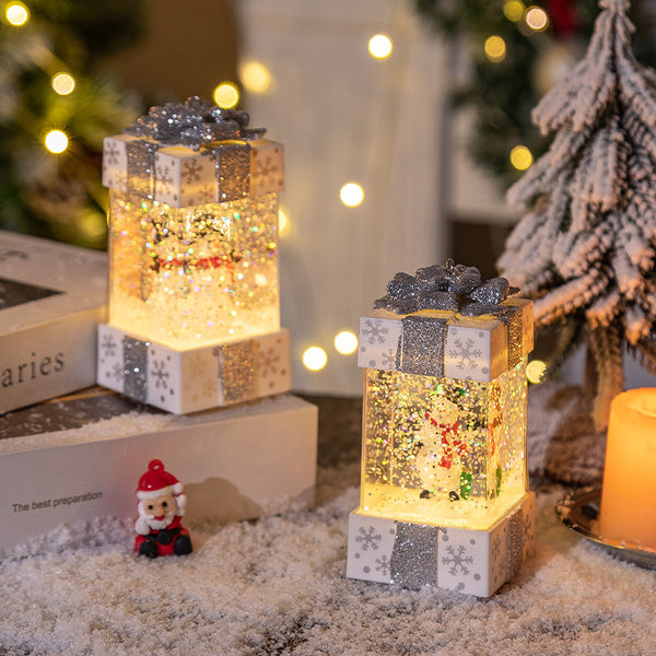 Christmas Decorations Crystal Ball Christmas Gift Box Lights - WOMONA.COM