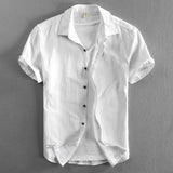 Casual Loose Lapels Outer Wear Half Sleeve Top For Men - WOMONA.COM