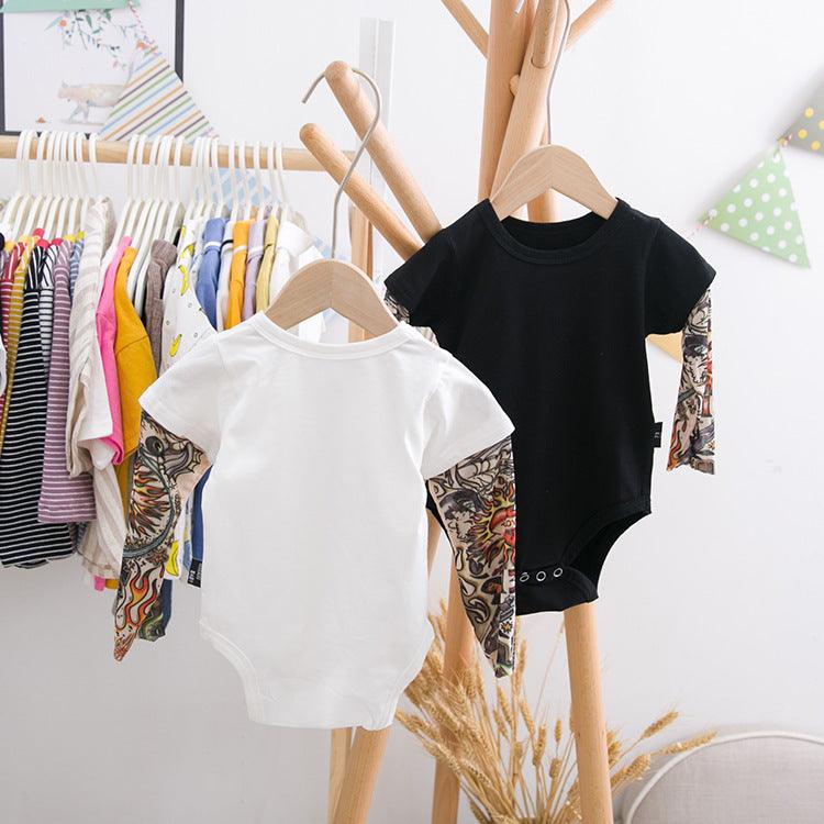 Baby summer wrap fart baby onesie - WOMONA.COM