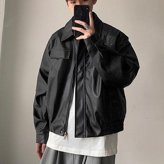American Vintage Motorcycle Leather Jacket - WOMONA.COM