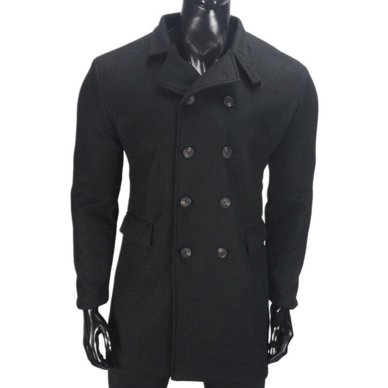 European And American New Plus Size Woolen Coat Men - WOMONA.COM