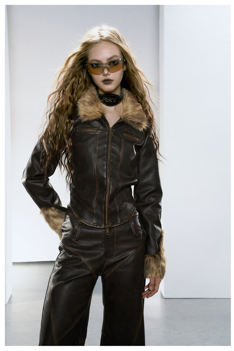 Retro Fur Collar Warm And Cotton Jacket - WOMONA.COM