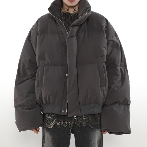 Thickening Stand Collar Short Down Jacket - WOMONA.COM