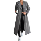 Long Premium Solid Color Double Breasted Coat