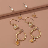 Butterfly Maple Leaf Flower Earrings - WOMONA.COM