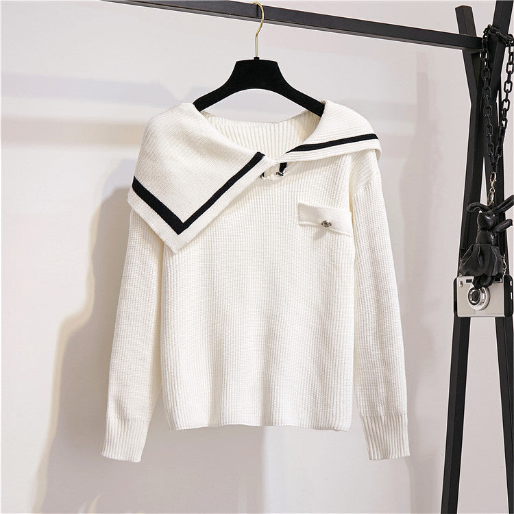 Two-piece Sweater With Skirt Temperament Was Thinner - WOMONA.COM