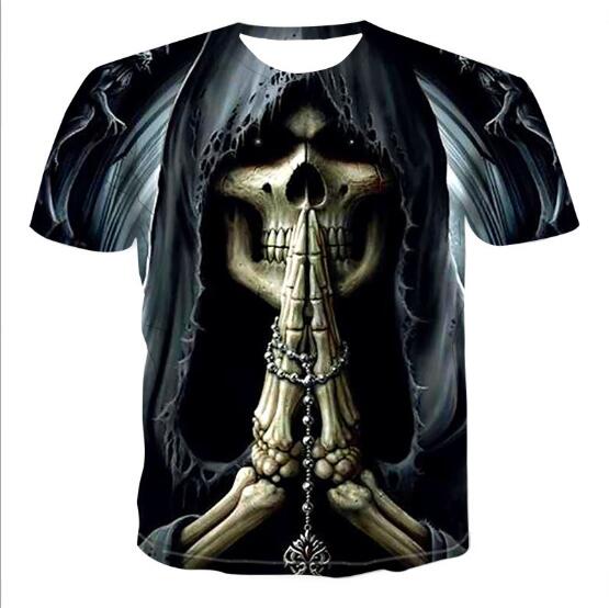 Mens Skull T shirts 3D t- shirts - WOMONA.COM