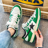 Men's Colorblock Sneakers Low-top Casual Board Shoes - WOMONA.COM