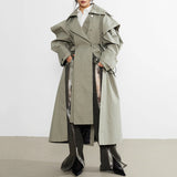 Elastic And Waisted Profile Trench Coat Women's