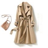 Damen Mittellanger Trenchcoat Lady Temperamentvoller Mantel