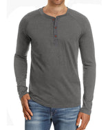 Men's Long-sleeved Round Neck T-shirts - WOMONA.COM