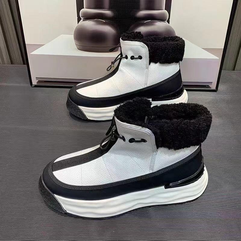 High-top Platform Men's Shoes Genuine Leather - WOMONA.COM