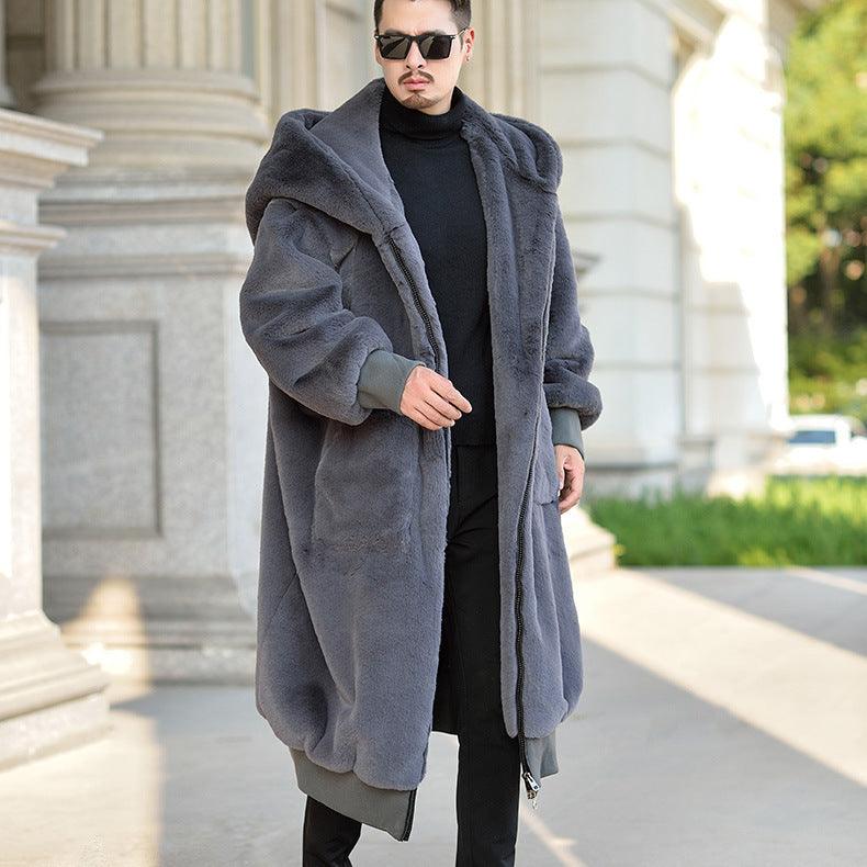Mid-length Coat Imitation Fur Thick Warm Jacket - WOMONA.COM