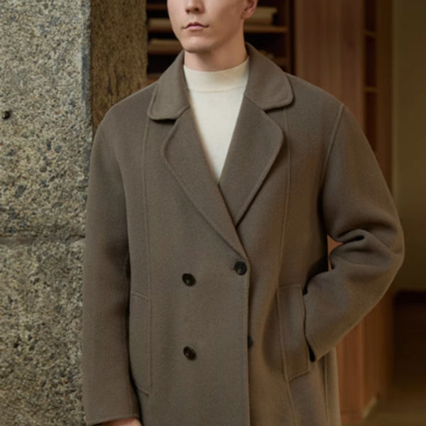 Double-sided Woolen Coat Men's - WOMONA.COM