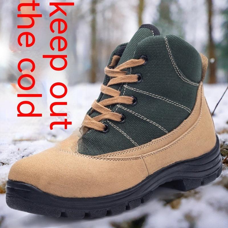 Wool Boots Men's Fleece-lined Thickened Fur - WOMONA.COM
