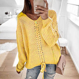 Loose knit tops for women's sweaters - WOMONA.COM