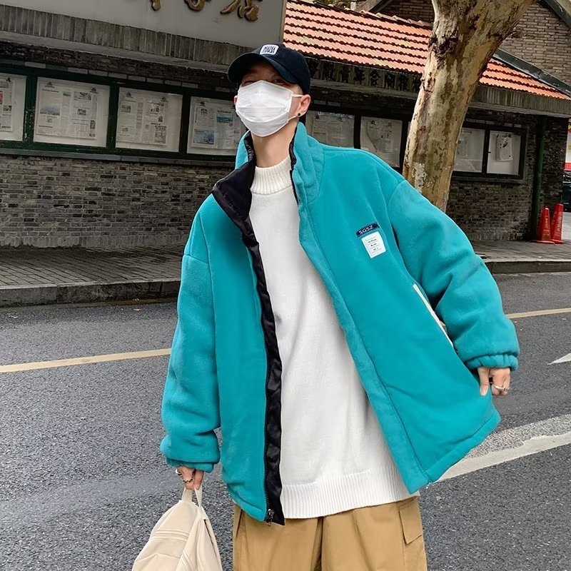 Double-sided Hong Kong Style Sports Loose Bread Coat