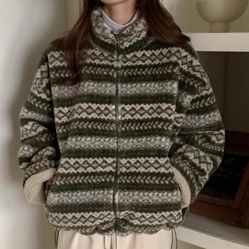 Lamb Wool Coat For Women Loose And Warm Top