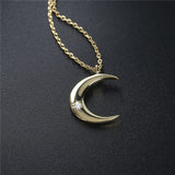 Crescent Zircon Necklace - WOMONA.COM