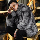 Fox Fur Faux Fur Warm Casual Jacket - WOMONA.COM