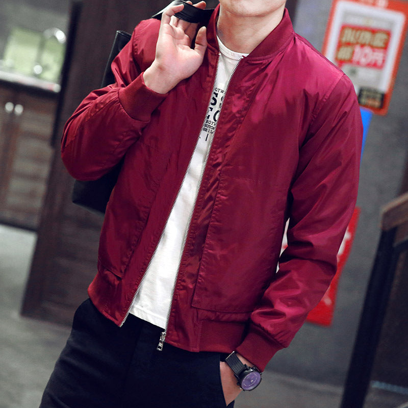 Men's Lightweight Slim Baseball Collar Jacket