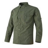 Multi-pocket Workwear Short Sleeve Shirt - WOMONA.COM