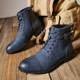 Botas altas estilo martin retro con cordones