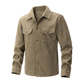 Corduroy Fashion Solid Color Men's Jacket