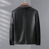 Men's Leather Clothing With Stand Collar - WOMONA.COM