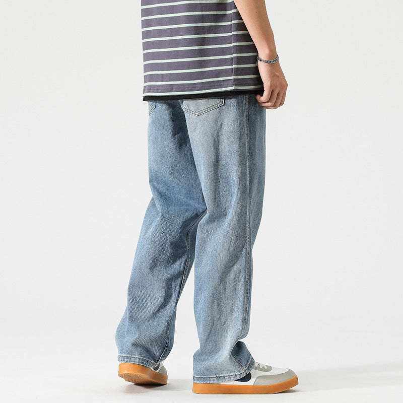 Pantalones rectos holgados de tendencia casual para hombre