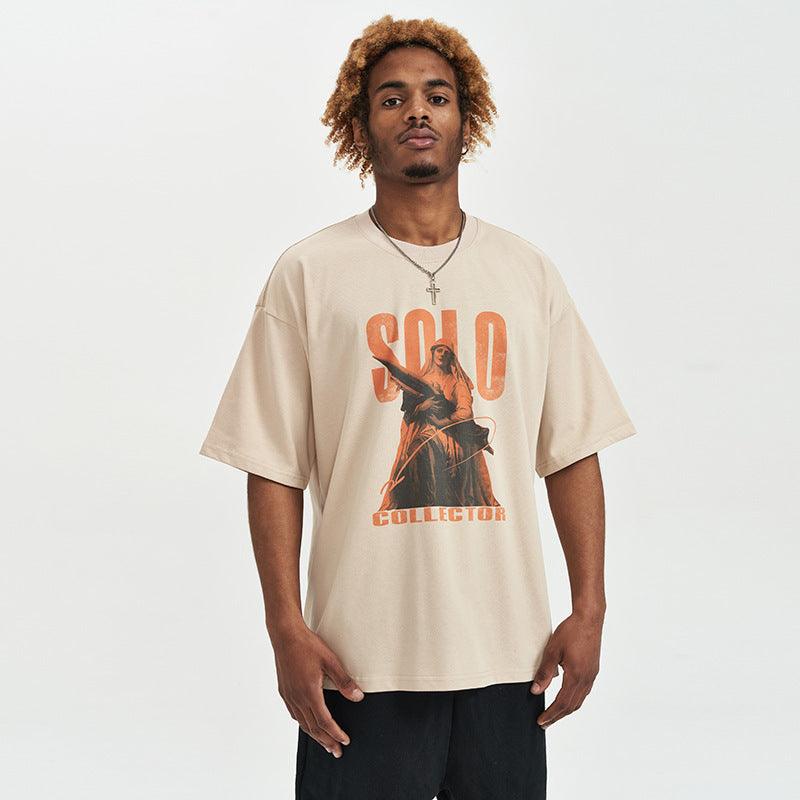 Fashion Loose Cool Half Sleeve T-shirt Men - WOMONA.COM