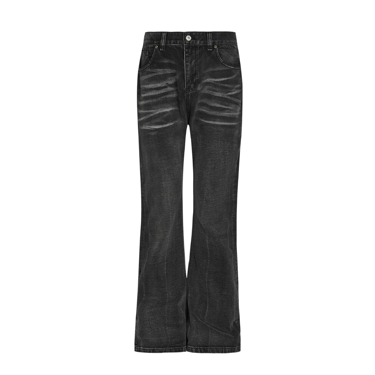 Men's Washed Distressed Cat Jeans - WOMONA.COM