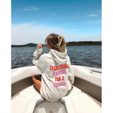 Every Happens For A Reason Letter Peripheral Back Printed Sweatshirt Hoodie - WOMONA.COM