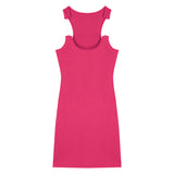 Women's Rose Red Invisible Strap Dress - WOMONA.COM