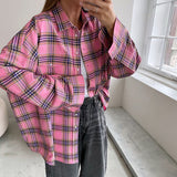 Women's Fashionable All-match Retro Classic Plaid Shirt - WOMONA.COM