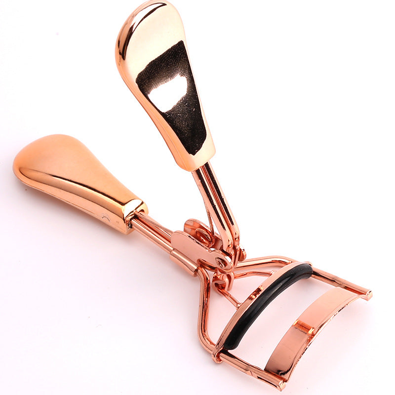 Stainless Steel Rose Gold Eyelash Clip Press Type Eyelash Curler - WOMONA.COM