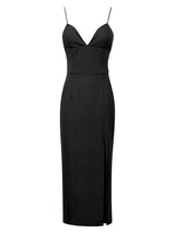 Women's French V-neck Sling Dress - WOMONA.COM