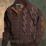 Men's Street Trend Buckle Polo Sweater - WOMONA.COM