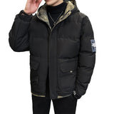 Hooded Cotton-padded Coat Men's Down - WOMONA.COM