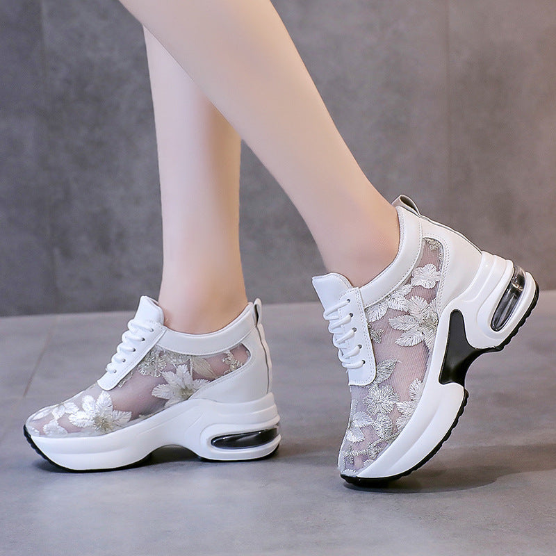 Spring New Sports Style Mesh Lace Casual Shoes - WOMONA.COM