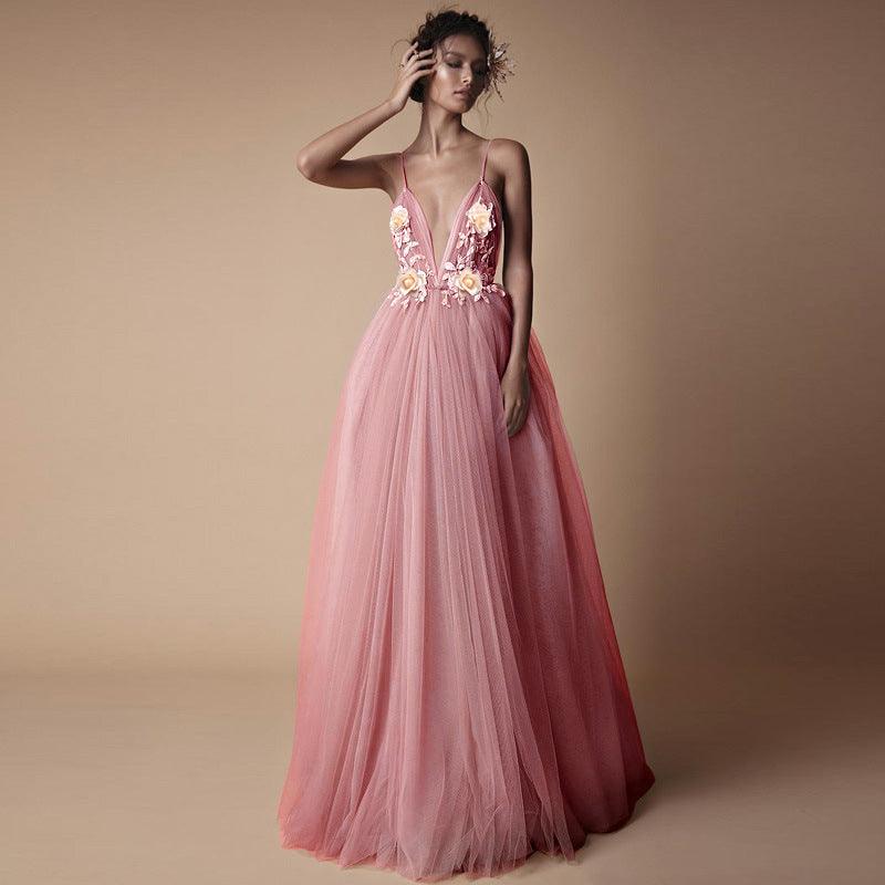 Bride Wedding Dress Women New Style Sling Bridesmaid Dress - WOMONA.COM